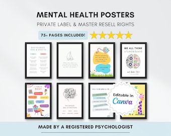 Mental Posts: PLR & MRR Canva Templates, Neurovielfalt, Grenzen setzen