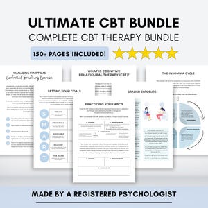 Megabundel CGT-werkbladen met therapiebronnen voor therapeuten en therapeuten (digitale pdf-download)