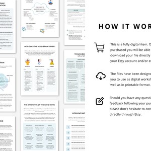 ADHD Late Diagnosis Therapy Worksheets for Adults