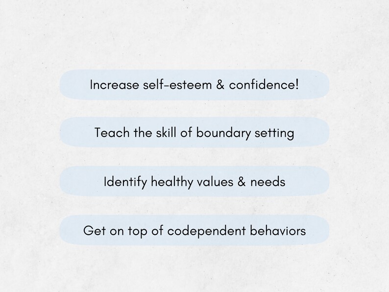 Codependency Worksheets Bundle