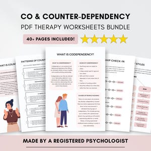 Codependency and Counter-Dependency Relationship Values Worksheets (PDF Digital Download)