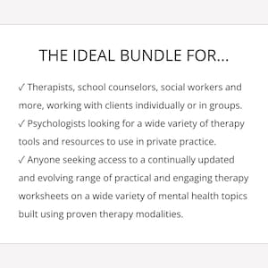 Mental Health Worksheets Whole Shop Bundle