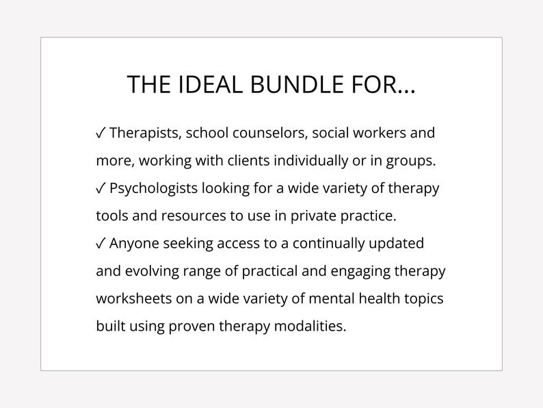 Mental Health Worksheets Whole Shop Bundle
