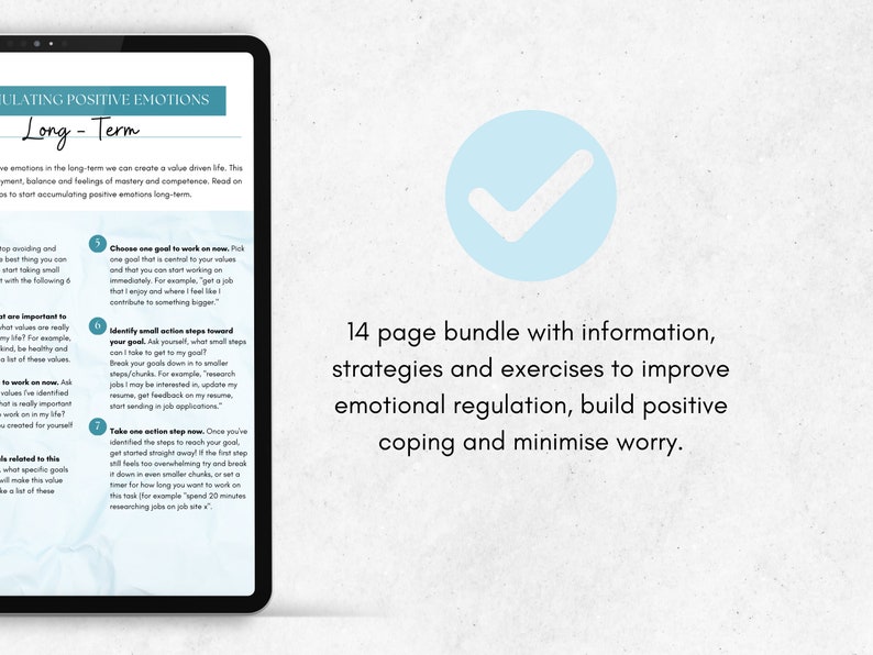 DBT Emotional Regulation Worksheets: Coping Skills & Problem Solving ...