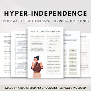 Counter Dependency Therapy Education Worksheets for Building Healthy Relationships, Boundary Setting and Relationship Values for Couples