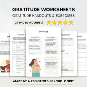 Gratitude Worksheets for Adults and Teens