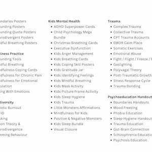 Mental Health Worksheets Whole Shop Bundle