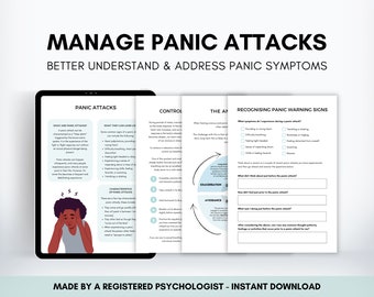 Panic Disorder Worksheet Bundle for Understanding and Managing Panic Attacks, Anxiety Education and Nervous System Regulation Resource