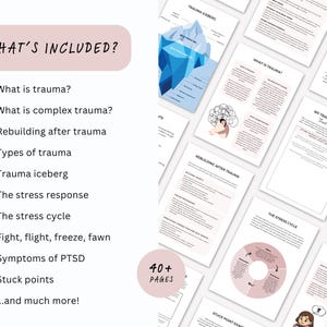 Complex Trauma Worksheets with Trauma Iceberg