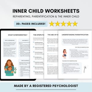 Inner Child Reparenting Worksheets with Cutting Contact & Toxic Forgiveness (PDF Digital Download)