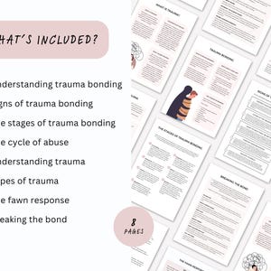 Trauma Bonding Therapy Worksheets for Managing PTSD and Emotional Abuse ...