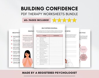 Confidence Building Worksheets for Overcoming Negative Self-Talk & People Pleasing