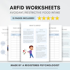 ARFID Therapy Handouts: DSM-5 Criteria, Sensory Processing (PDF Digital Download)