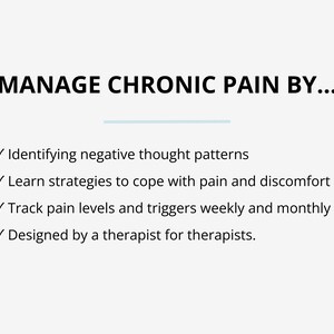 Mindfulness for Chronic Pain Worksheets