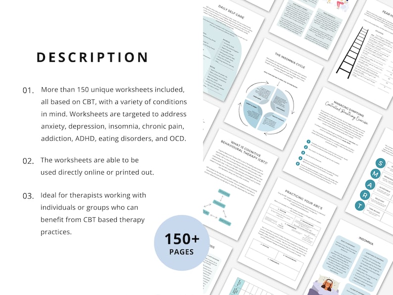 Ultimate CBT Worksheets Mega Bundle for Therapist