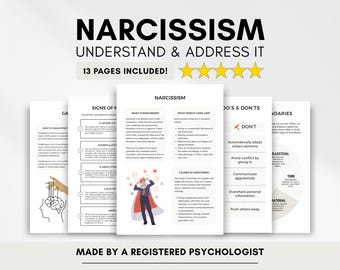 Narcissism Education Worksheets: Understanding Gaslighting & Boundaries (PDF Digital Files)