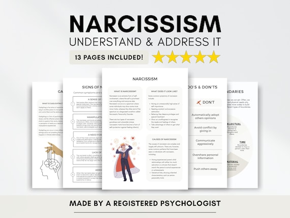 Narcissism Education Worksheets: Understanding Gaslighting & Boundaries (PDF Digital Files)