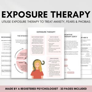 Exposure Therapy Worksheets for Treating Anxiety Fears and Phobias