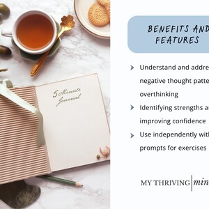 Anxiety Journal and Worksheets for Overthinking and Negative Thoughts