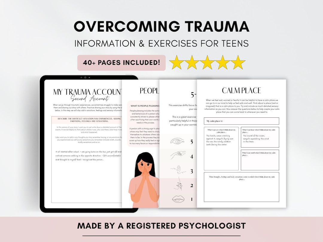 Trauma Worksheets for Teens With Boundary Setting & Coping Skills (PDF ...