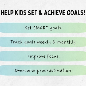 Kids & Teens Goal Setting Worksheets