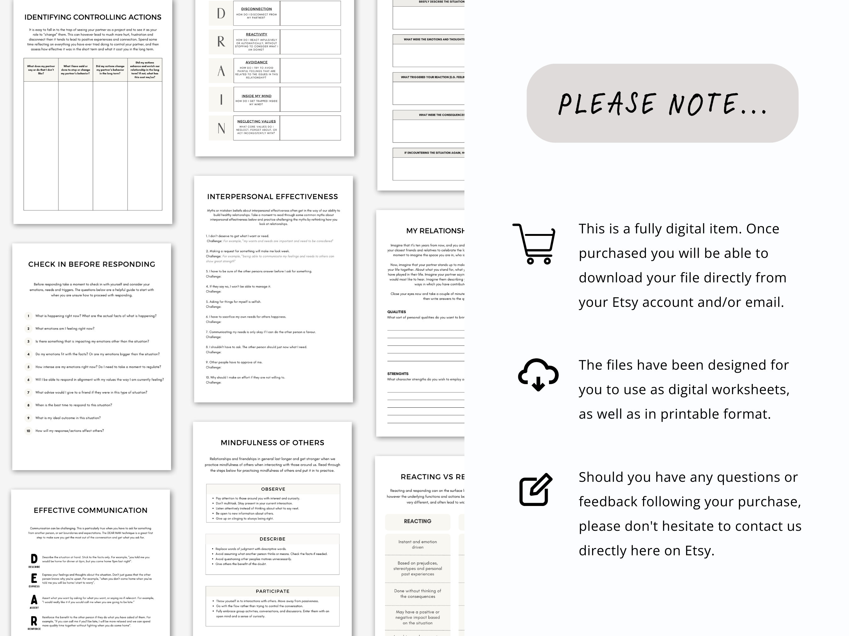 Couples Therapy Worksheets: Communication Skills & Healthy ...