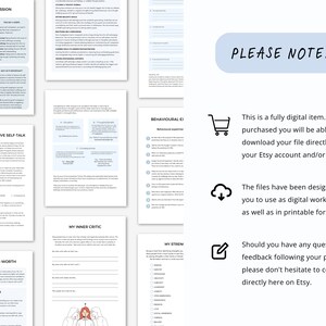 Inner Critic Negative Self Talk Healing Therapy Worksheets