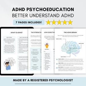 Pack éducatif sur le TDAH : symptômes, capacités d'adaptation et fonctionnement exécutif (téléchargement numérique PDF)