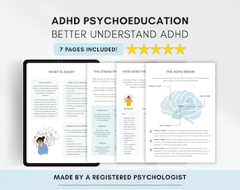 ADHD Education Bundle: Symptoms, Coping Skills & Executive Functioning (PDF Digital Download)