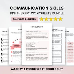 Communication Skills Worksheets: Assertive Communication & Healthy Boundaries