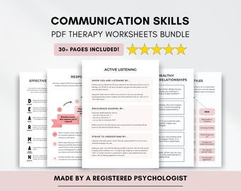 Communication Skills Worksheets: Assertive Communication & Healthy Boundaries (PDF Download)
