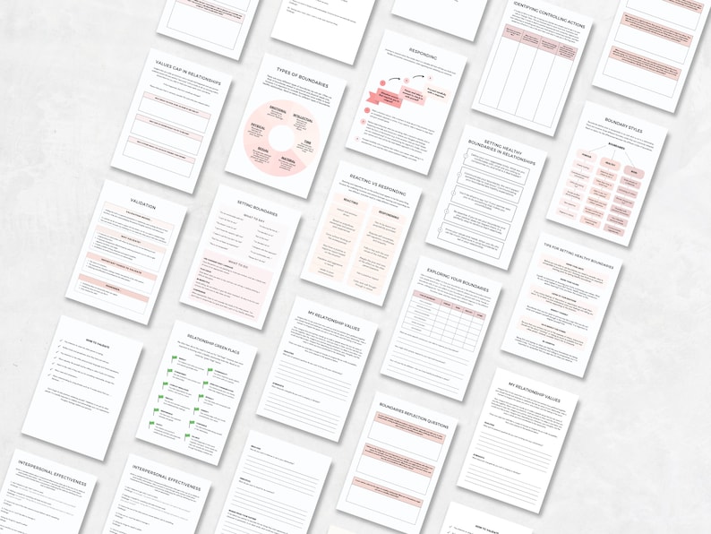 Boundary Setting Worksheets Bundle