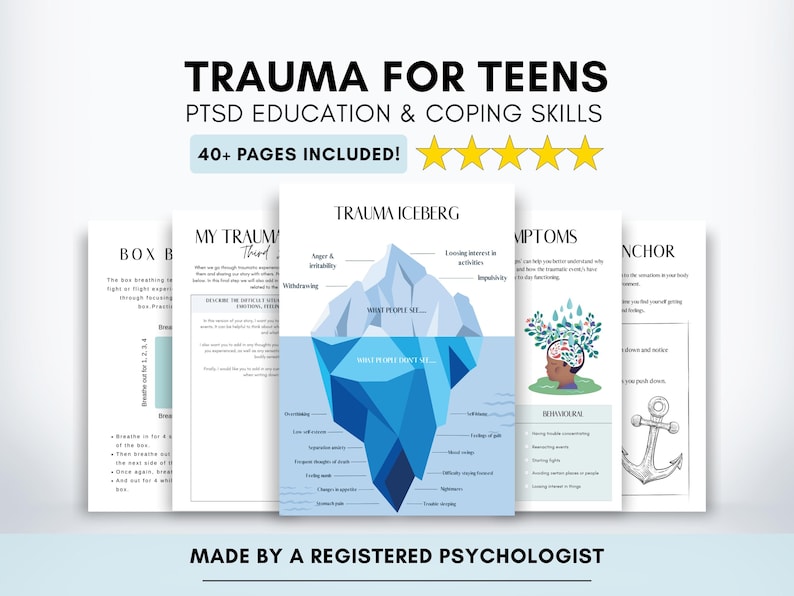 Trauma Coping Skills Workbook Bundle