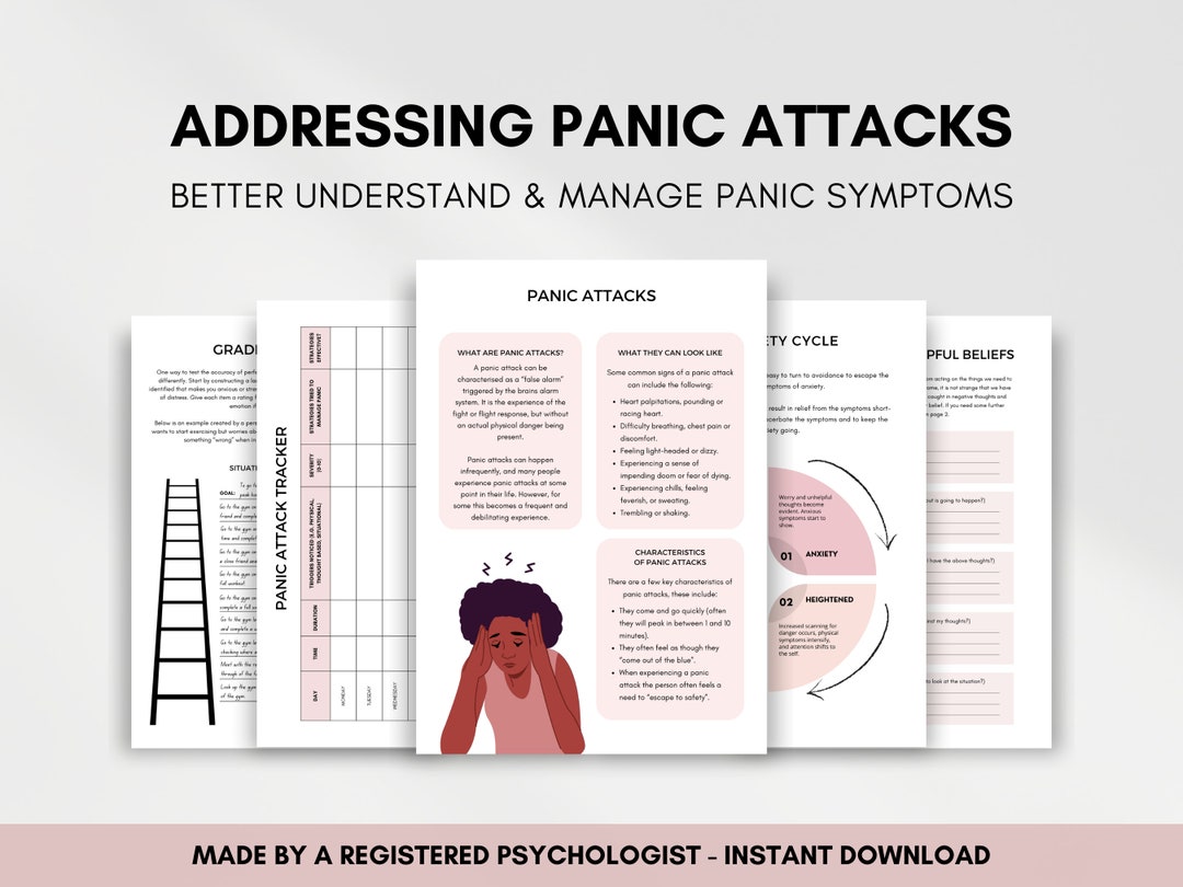 Panic Attack Worksheet Bundle For Understanding Panic Disorder And Panic Attack Worksheet Bundle For Understanding Panic Disorder And