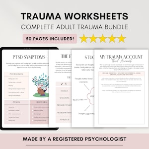 Trauma Worksheets Adult MEGA Bundle