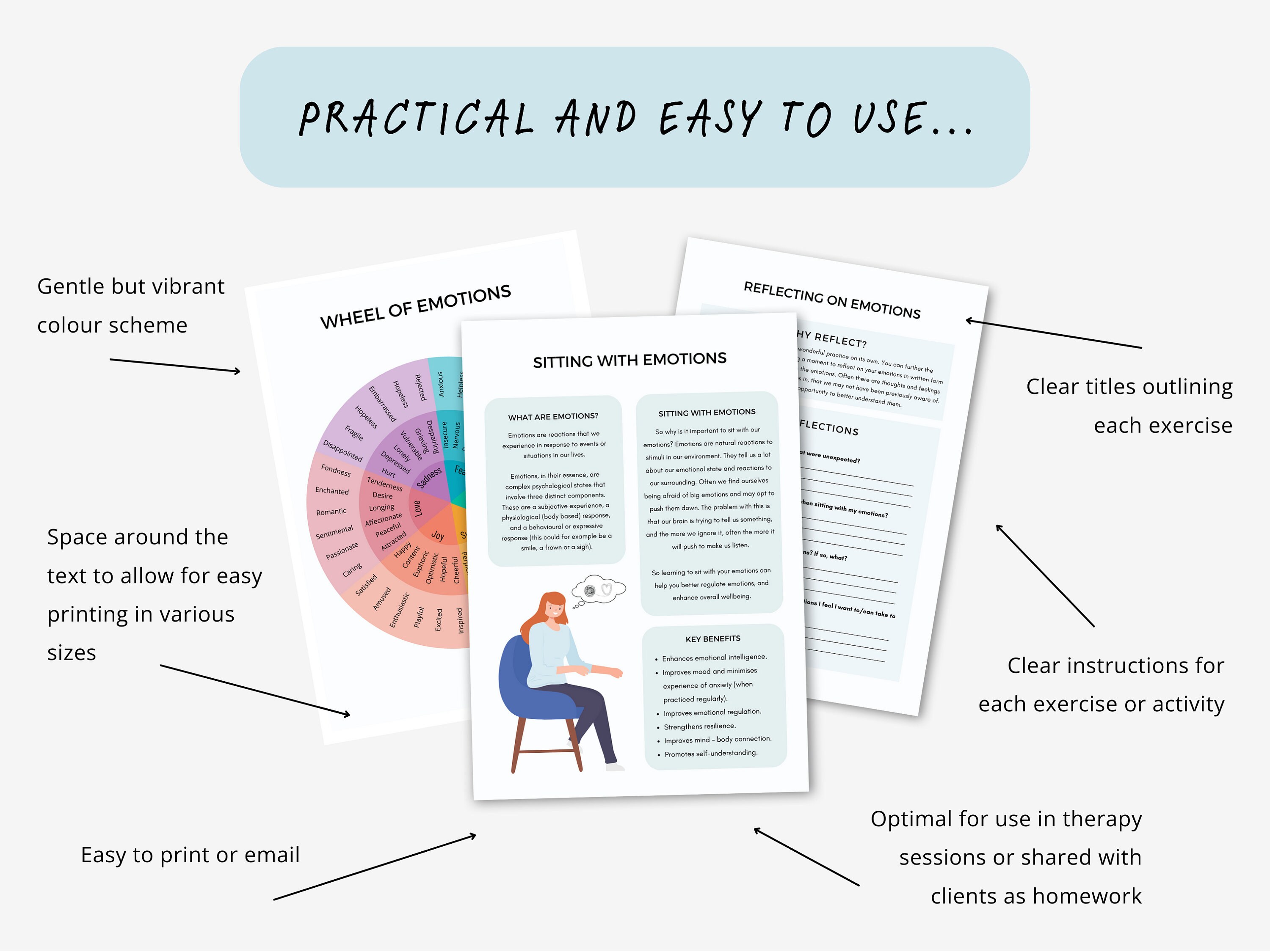 Emotional Regulation Worksheets: Therapist Resource (PDF Digital ...