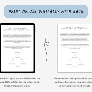 Anxiety Journal and Worksheets for Overthinking and Negative Thoughts