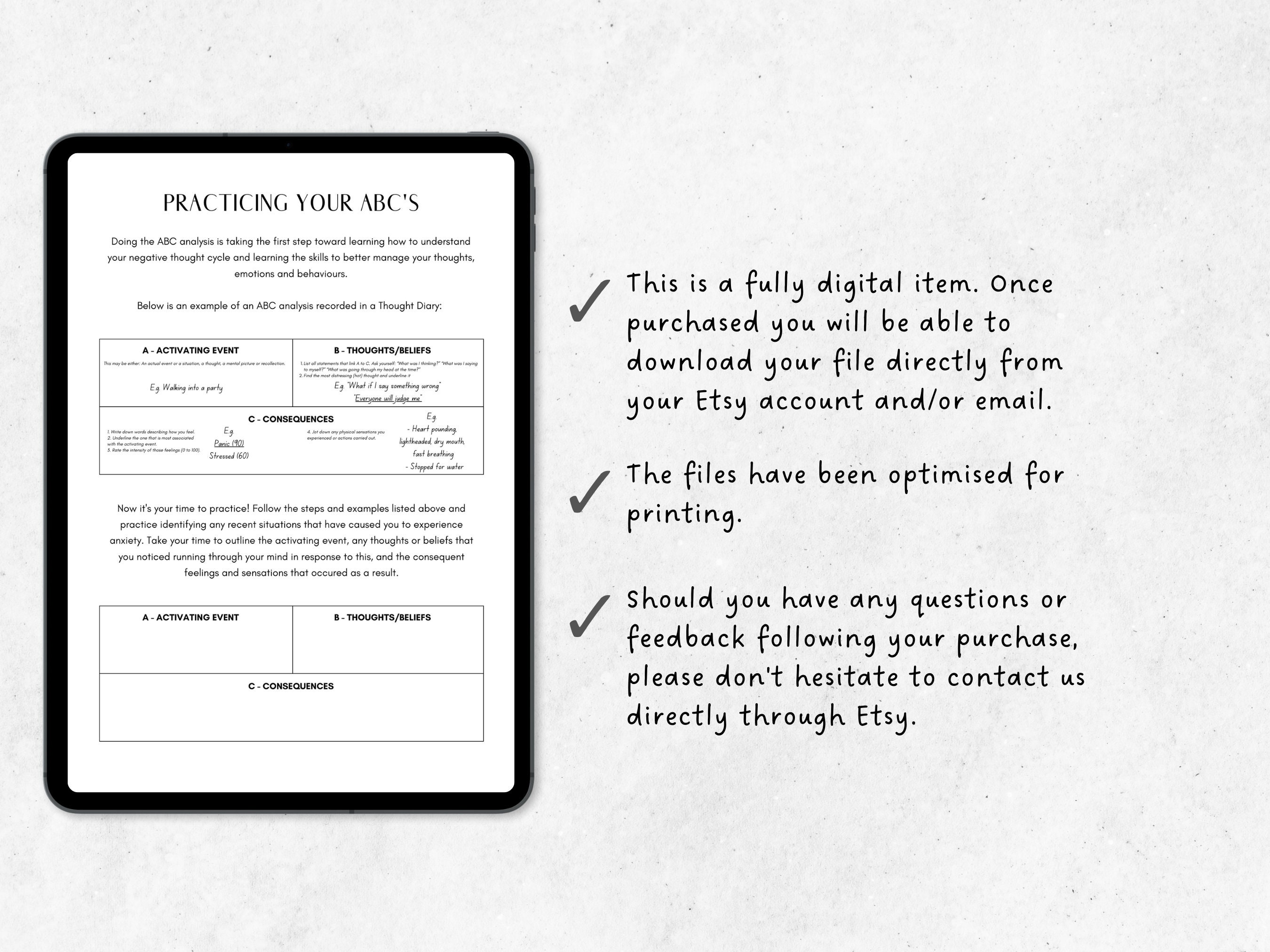 CPT Trauma Therapy Worksheets With Thought Challenging and Stuck Points ...