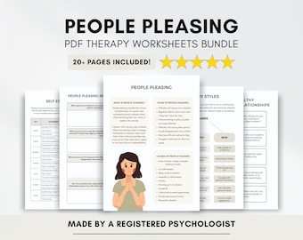 People Pleasing Worksheets with Boundary Setting & Self-Esteem (PDF Printable/Fillable)