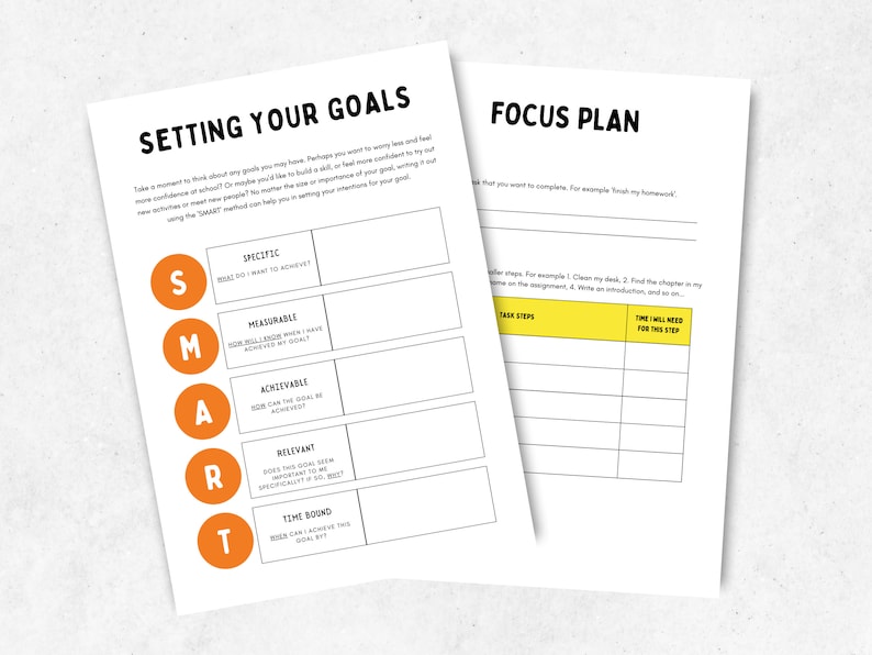 Kids & Teens Goal Setting Worksheets