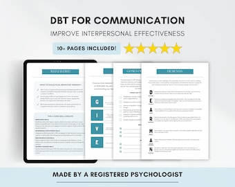 DBT Communication Skills Worksheets: Interpersonal Effectiveness (PDF Printable/Fillable)