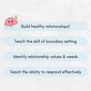 Boundaries Worksheet Bundle for Healthy Boundary Setting
