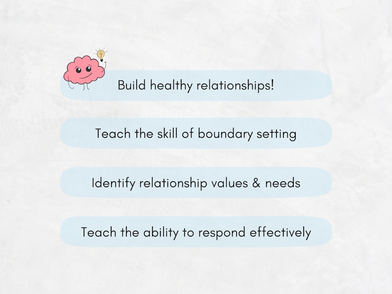 Boundaries Worksheet Bundle for Healthy Boundary Setting