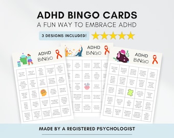 ADHD Bingo Game: Executive Functioning for Teens & Adults (PDF Digital Download)