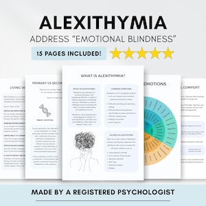 Fichas de trabajo sobre alexitimia para abordar la ceguera emocional y gestionar las emociones (descarga en PDF)