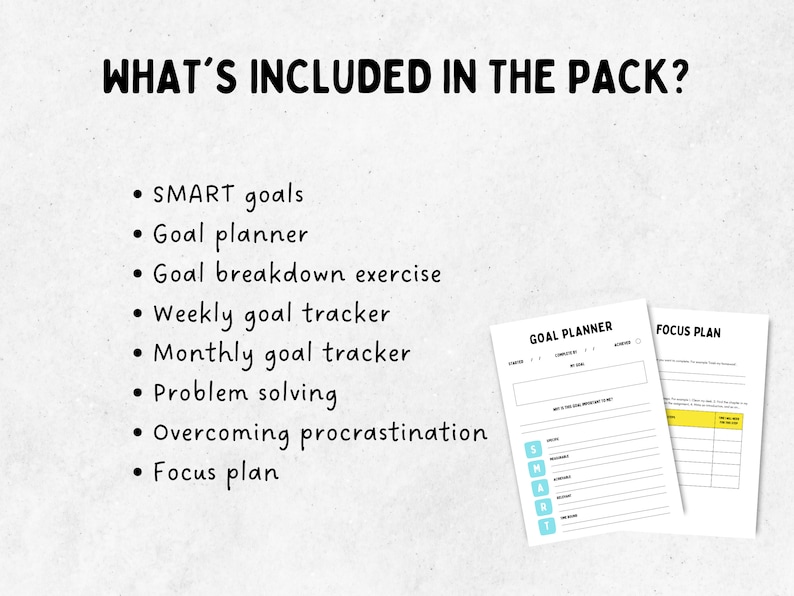 Kids & Teens Goal Setting Worksheets