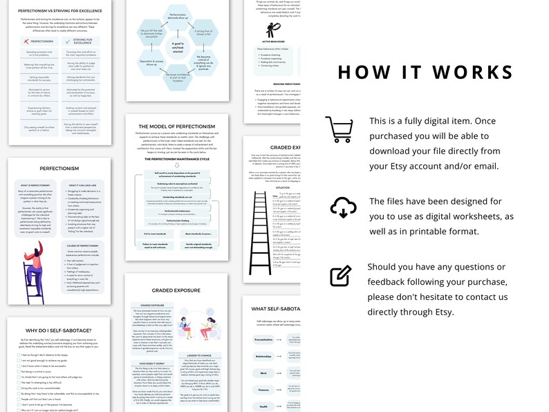 Perfectionism Worksheet Bundle