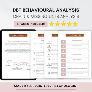 DBT Kettenanalytik Arbeitsblätter: Ressourcen für Therapeuten (printable & ausfüllbar)