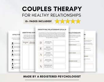 Folhas de exercícios para terapia de casal: habilidades de comunicação e relacionamentos saudáveis (para imprimir e preencher)
