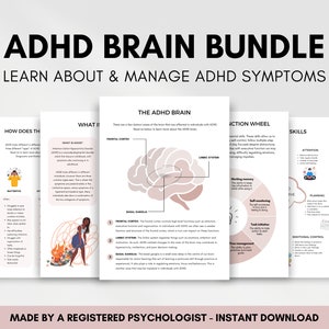 Pacchetto cerebrale ADHD per apprendere e gestire i sintomi dell'ADHD, migliorare il funzionamento esecutivo e le capacità di coping positivo Risorsa per terapista